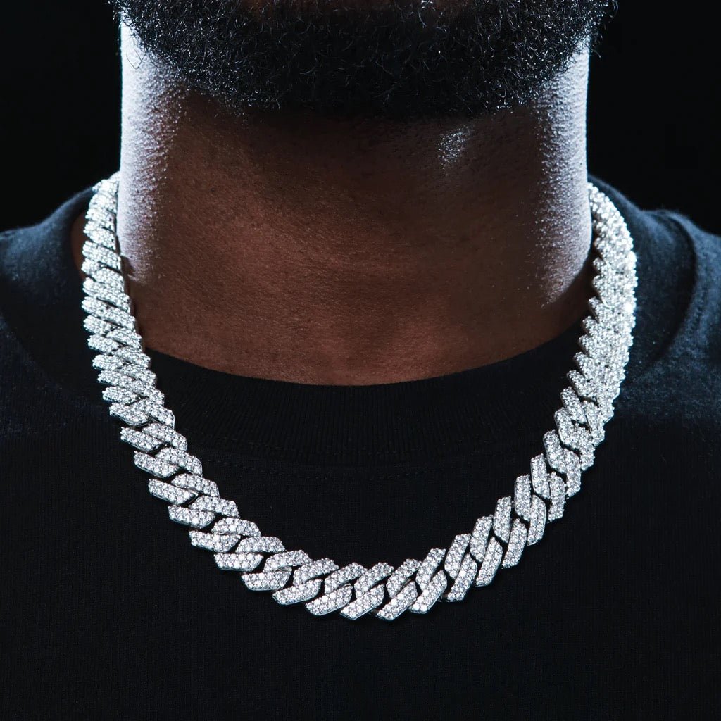 14MM ICED PRONG CUBAN CHAIN - Mode Diamonds