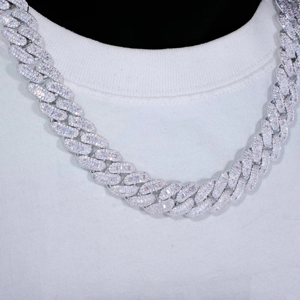 16MM BAGUETTE CUBAN LINK CHAIN - Mode Diamonds