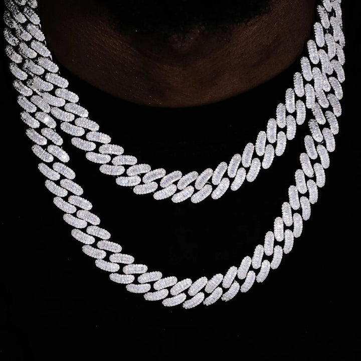 16MM BAGUETTE CUBAN LINK CHAIN - Mode Diamonds