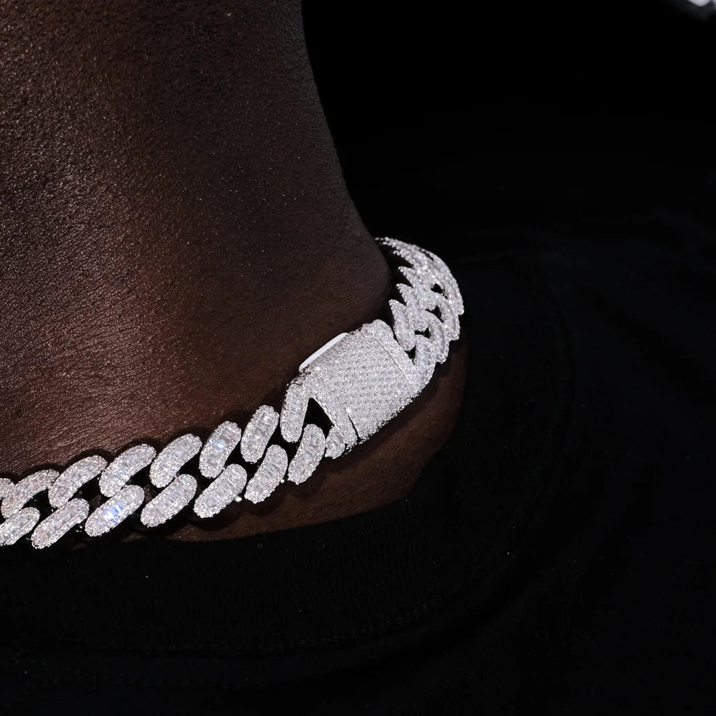 16MM BAGUETTE CUBAN LINK CHAIN - Mode Diamonds